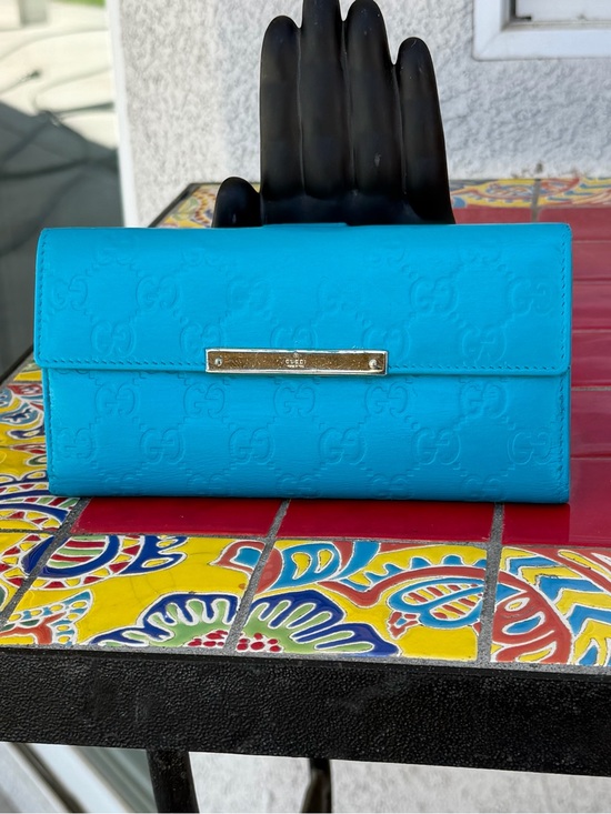 Gucci Handbags - Gucci GG Continental Wallet painted blue